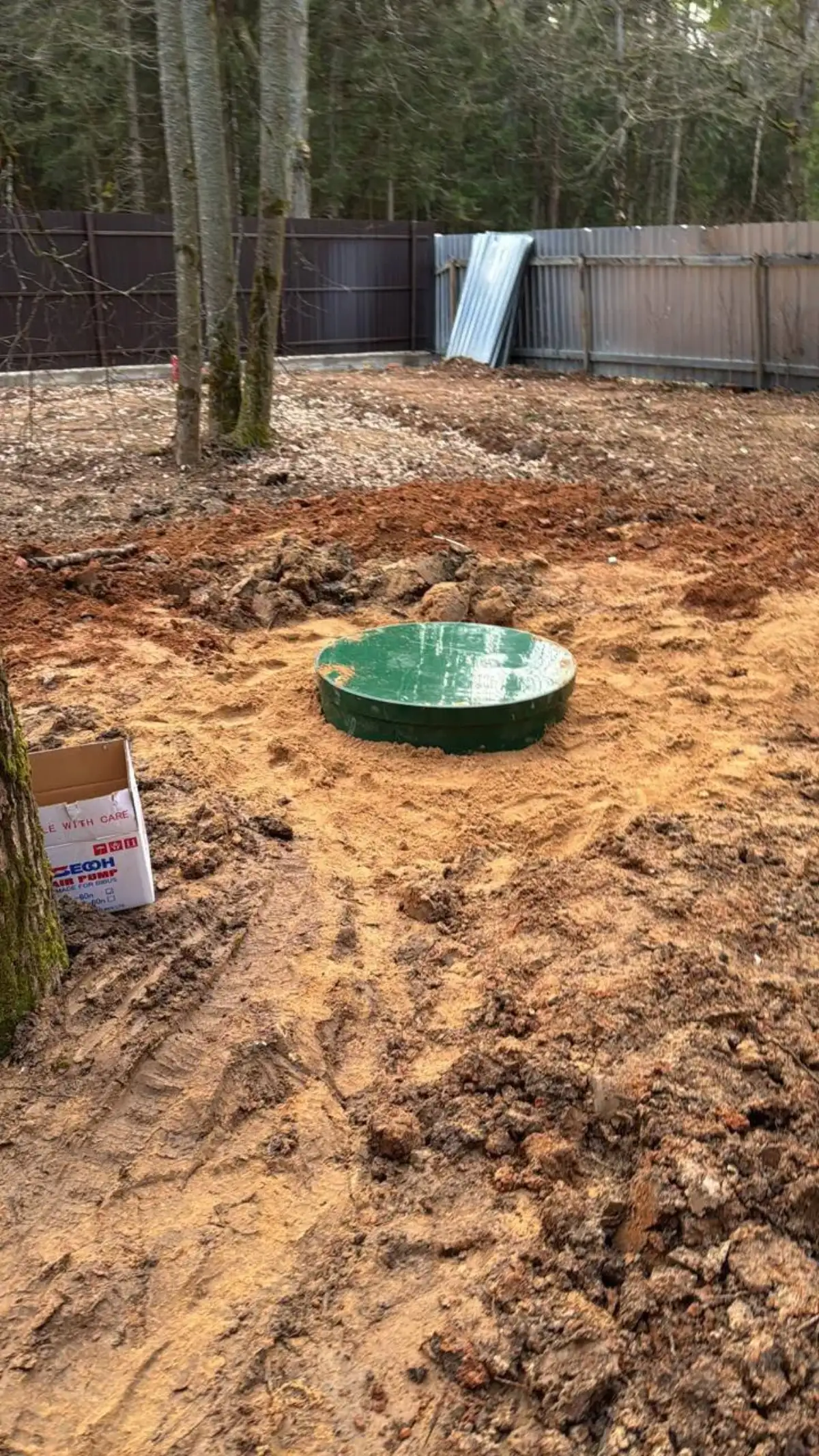 Готовый септик в работе